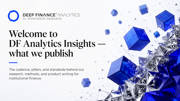 Welcome to DF Analytics Insights — what we publish